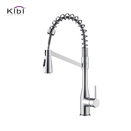 Kibi Largo Single Handle Pull Down Kitchen Sink Faucet KKF2006CH